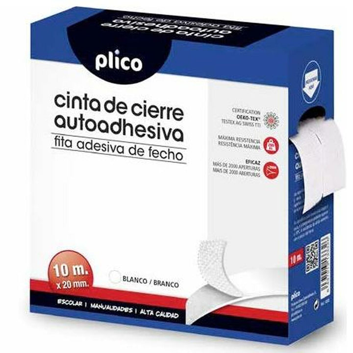 Weiße Plico Klebeband 20mm x 10m. Hohe Qualität, ideal für Schule und Handwerk.