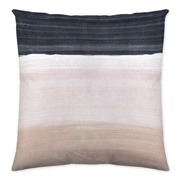 Kissenbezug Naturals Sore mit Streifenmuster in Grau, Rosa und Braun, 50x50 cm.