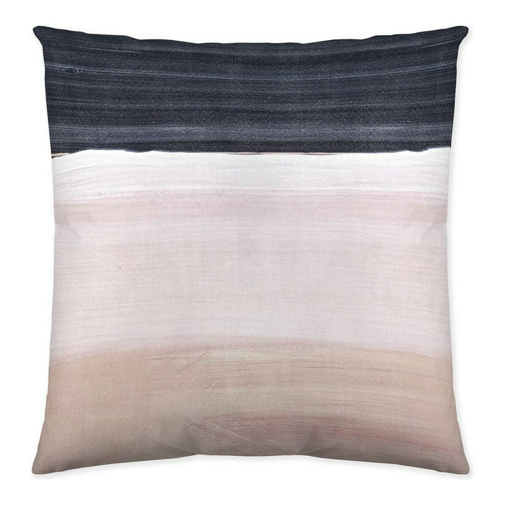 Kissenbezug Naturals Sore mit Streifenmuster in Grau, Rosa und Braun, 50x50 cm.