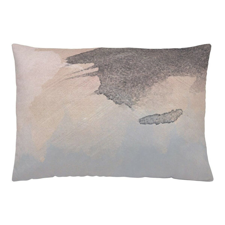 Naturals Kissenbezug mit abstraktem Aquarellmuster in neutralen Farben, 50x30 cm.