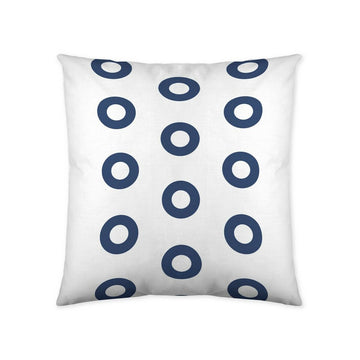 Blauer Kreis Muster Kissenbezug Popcorn Beca Blue (60x60cm).