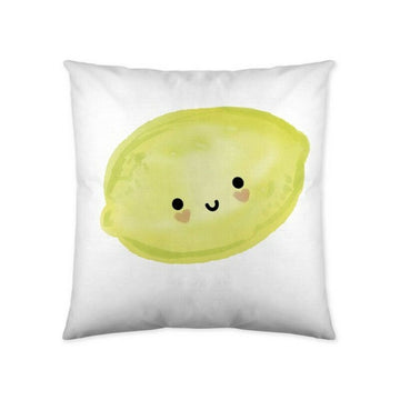 Niedlicher Kissenbezug mit Zitrone Design. Cool Kids Kissen im Format 50x50 cm.
