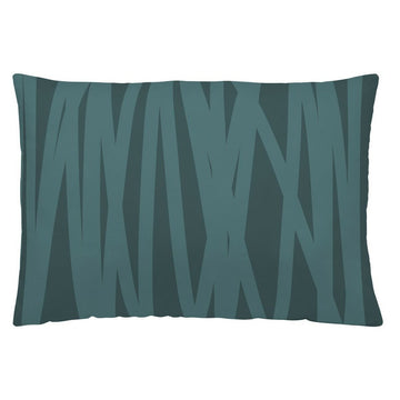 Blauer Kissenbezug Naturals Albers (50 x 30 cm) mit abstraktem Streifenmuster.