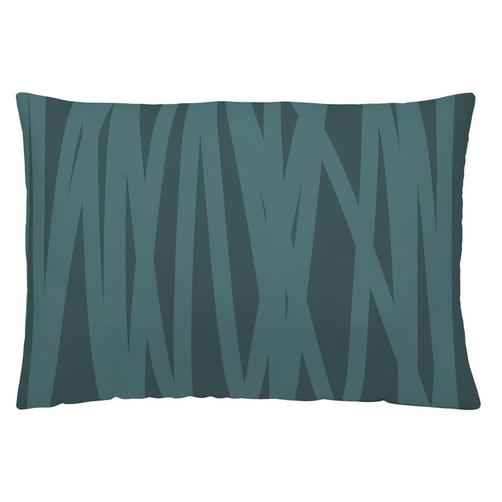 Blauer Kissenbezug Naturals Albers (50 x 30 cm) mit abstraktem Streifenmuster.
