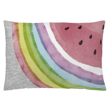 Naturals Sweet Cherry Kissenbezug mit Wassermelone und Regenbogen Design.