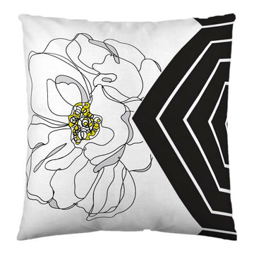 Naturals Altea Kissenbezug 50x50 cm mit Blumenmuster und geometrischem Design.