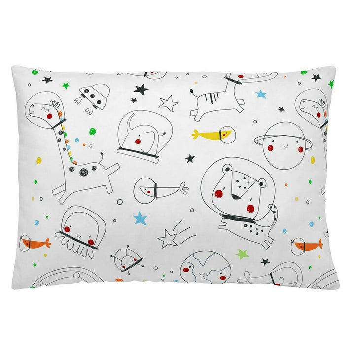 Naturals Universe Kissenbezug (50x30 cm) mit Weltraum-Motiven und Astronauten-Tieren.