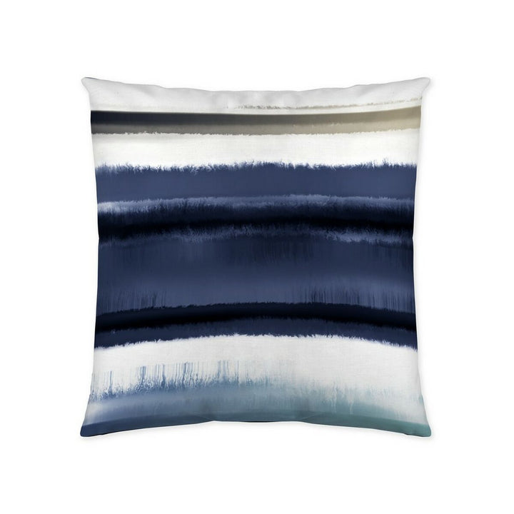 Blauer Kissenbezug mit abstraktem Streifenmuster, 50x50 cm. Dekokissen Bezug für Sofa.