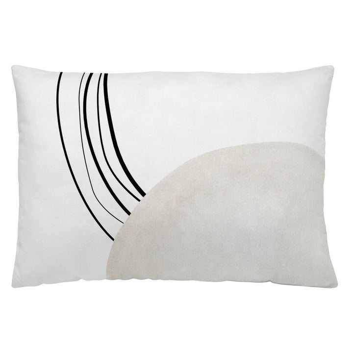 Naturals Pebble Kissenbezug (50x30 cm) mit abstraktem Linien und Kiesel Design.