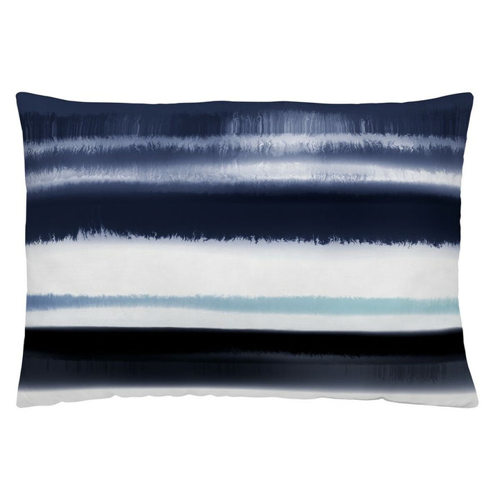 Naturals Delfos Kissenbezug mit blau-weißen Streifen, modernes Design.