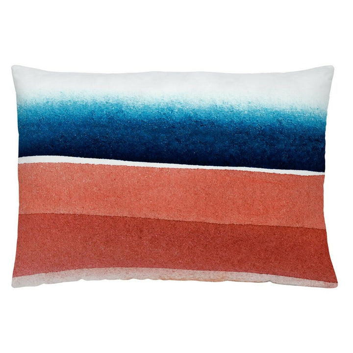 Naturals Dilara Kissenbezug (50x30 cm) mit blau-terracotta Farbverlauf.