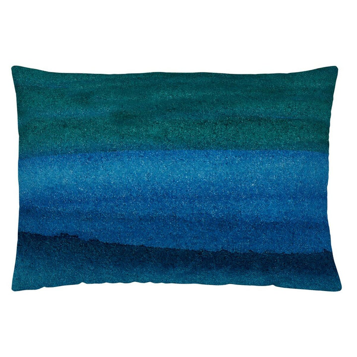 Naturals Dilara Kissenbezug mit blau-grünem Farbverlauf. Dekokissen für Schlafzimmer.