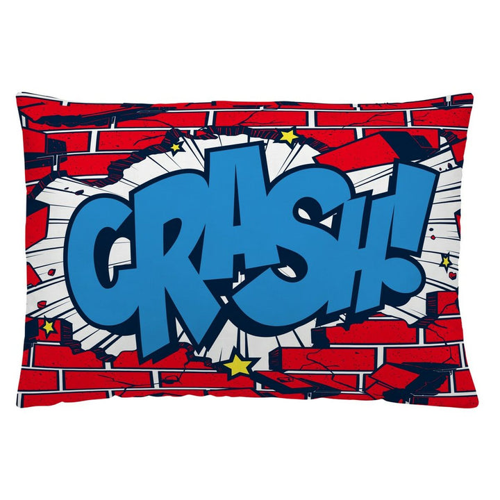 Naturals Crash Kissenbezug (50x30 cm) mit Comic-Design und Crash Schriftzug.