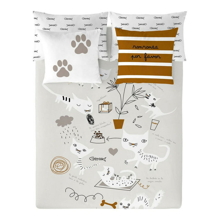 Panzup Bettbezug Cats King Size mit Katzenmuster - Homely Family Shop