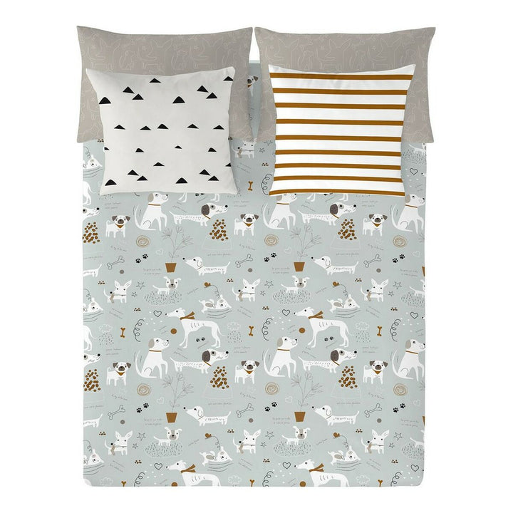 Bettdeckenbezug King Size mit Hunde Muster. Niedlicher Panzup Dogs Bezug 260x220 cm.