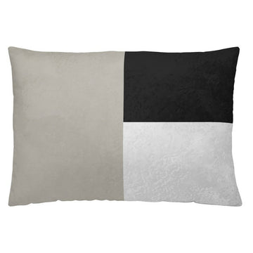 Dekorativer Kissenbezug Naturals Eli (50x30 cm) mit geometrischem Farbblock Design.