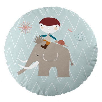 Dekoratives Kissen mit Kind und Elefant im Ice Age-Design, 40 cm. Haciendo el Indio Kissen.