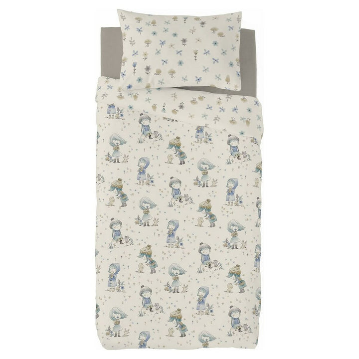 Cool Kids Dery Bettwäsche mit Kindermuster. Einzelmatratze Bettdeckenbezug und Kissenbezug mit reversible Design.