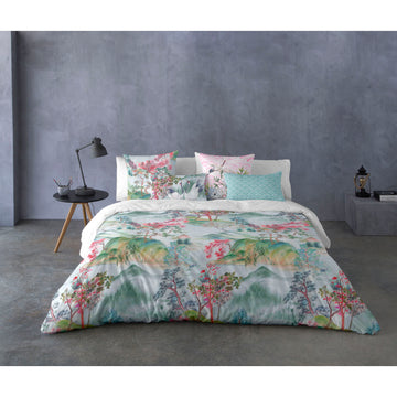 Naturals HAKONE Bettdeckenbezug mit Natur-Print und sanften Farben für Einzelmatratze.