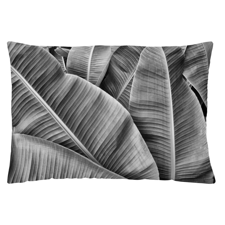 Naturals Kissenbezug mit monochrome Bananenblatt-Muster, 30x50 cm. Dekorative Kissenhülle.