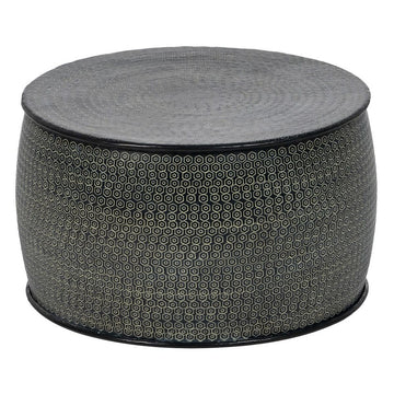 Schwarzer Beistelltisch aus Aluminium mit geometrischem Muster - homely Family Shop
