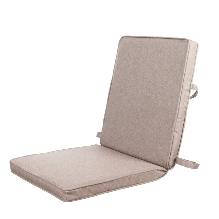 Beige Stuhl Kissen mit Rückenlehne, 90x40x4 cm. Bequemes Sitzkissen.