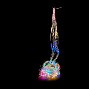 Bunte 2 m LED Lichterkette, gewickelt. Dekorative Beleuchtung.