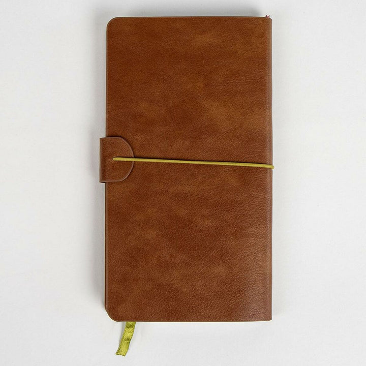 Braunes Notizbuch mit Gummiband und Lesezeichen - homely Family Shop