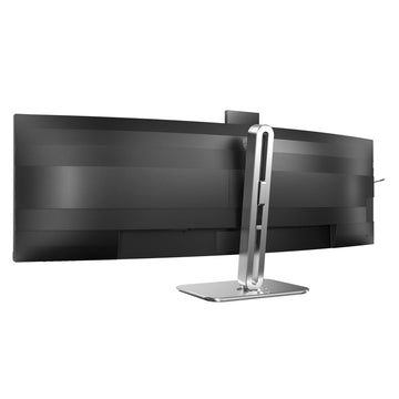 Rückansicht Philips 49 Zoll Monitor mit Silber Standfuß - homely Family Shop