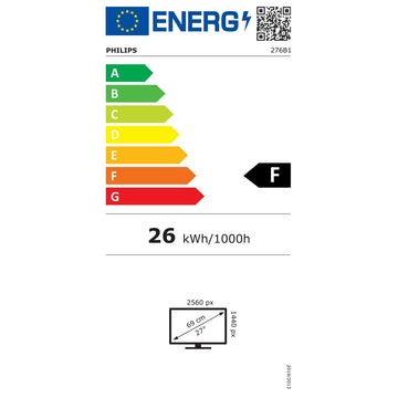 Energieetikett für Philips 27 Zoll Monitor mit F Bewertung - homely Family Shop