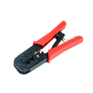 GEMBIRD T-WC-02 Crimpzange für RJ45/RJ12/RJ11. Universal Crimpwerkzeug mit roten Griffen.