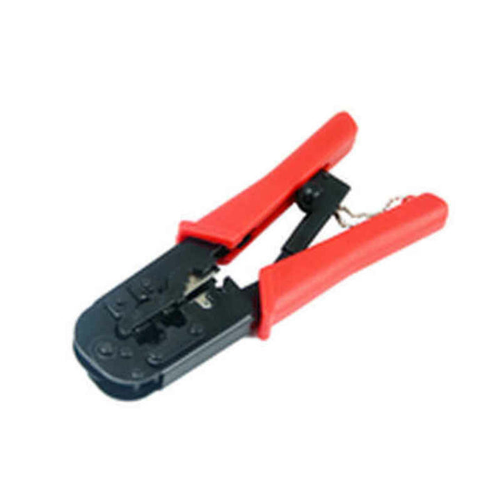 GEMBIRD T-WC-02 Crimpzange für RJ45/RJ12/RJ11. Universal Crimpwerkzeug mit roten Griffen.