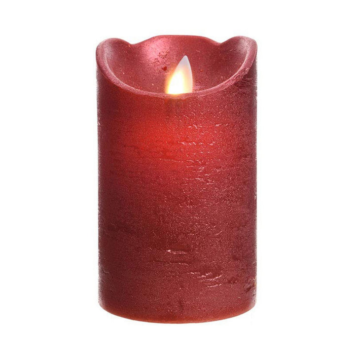 Rote Lumineo LED Kerze mit Flammeneffekt - homely Family Shop