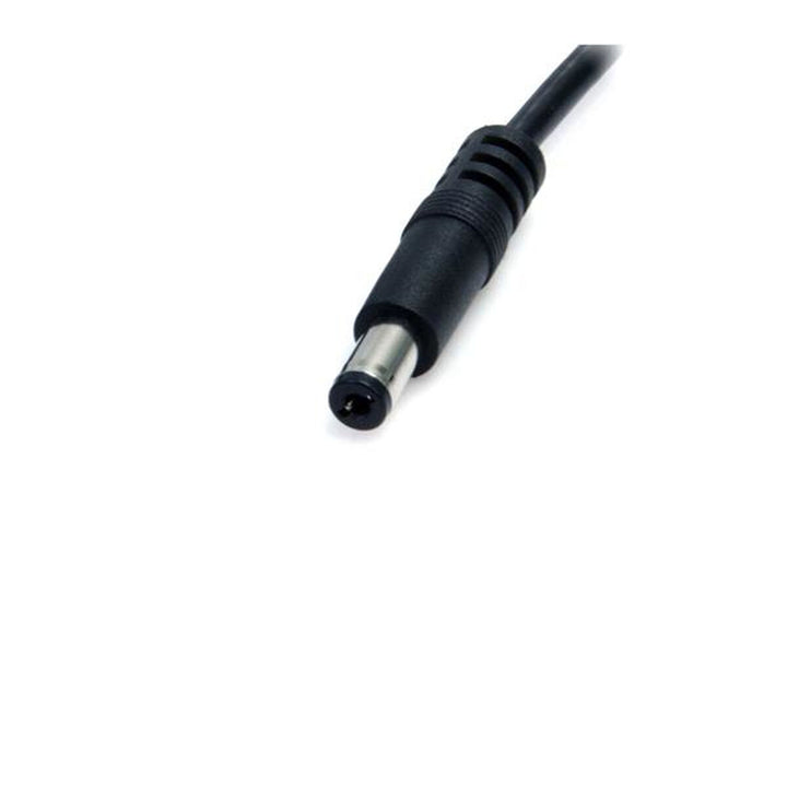 Schwarzes USB Kabel mit zylindrischem Stecker für zuverlässige Datenübertragung.