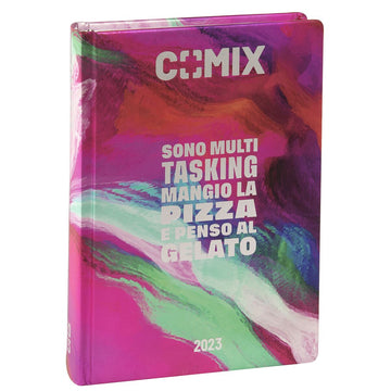Bunter Comix Tagesplaner 2023 mit Pizza und Eis Text - homely Family Shop