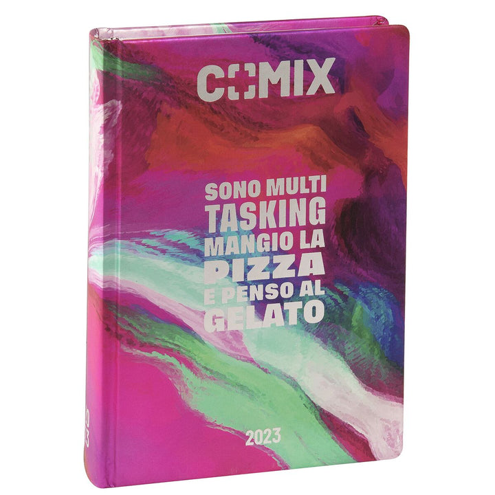 Bunter Comix Tagesplaner 2023 mit Pizza und Eis Text - homely Family Shop