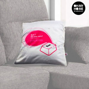 Weiches Kissen mit 'Quit?' und Escape-Taste Design. Gemütliches Deko-Kissen.