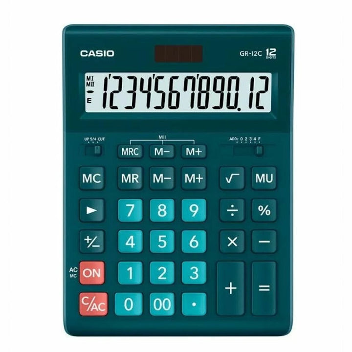 Blauer Casio GR-12C Taschenrechner mit 12 Ziffern für Berechnungen - homely Family Shop
