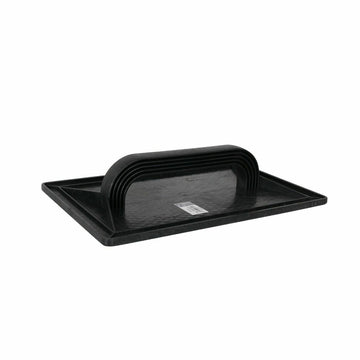 Schwarzes Mörtelbrett 34 x 22 cm mit Griff. Ideal für Bau- und Fliesenarbeiten.