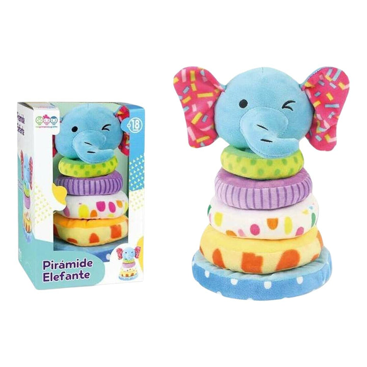 BigBuy Kids Stapelspielzeug mit bunten Ringen und Elefant - homely Family Shop