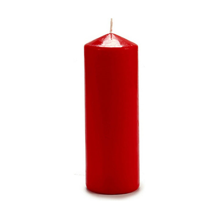 Rote Kerze Acorde, zylindrische Form mit leicht verjüngter Spitze, für stimmungsvolle Beleuchtung.