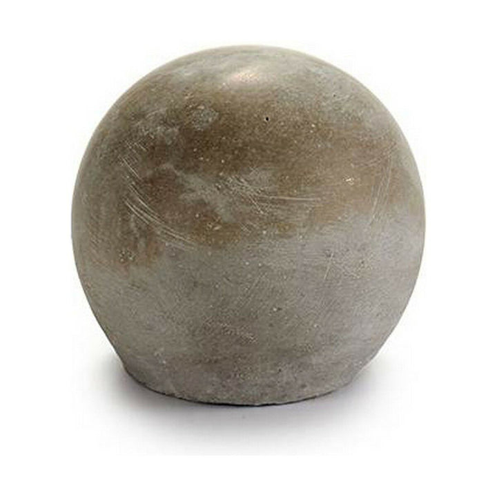 Graue Deko-Figur aus Zement mit bolder, runder Form. Dekoratives Zement Design.