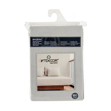 Graues 150 cm Spannbettlaken von Giftdecor, extra weich und farbecht.