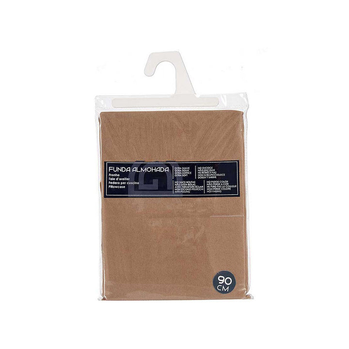 Brauner Kissenbezug (90 cm) im Paket. Extra weich und Anti-Pilling.