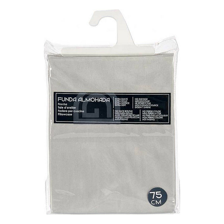 Grauer Kissenbezug 45x70 cm in Verpackung. Extra weich und farbecht.