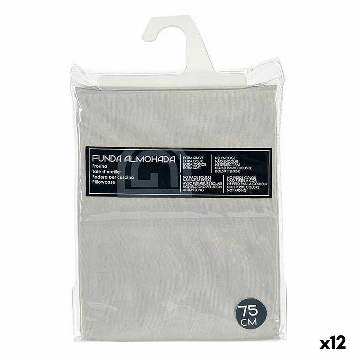 Graue Kissenbezüge (12 Stück) im Paket. Weich, Anti-Peeling und farbecht.