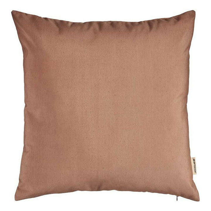 Brauner Kissenbezug, quadratisch, 60x60 cm. Schlichtes Design für Sofa oder Bett.