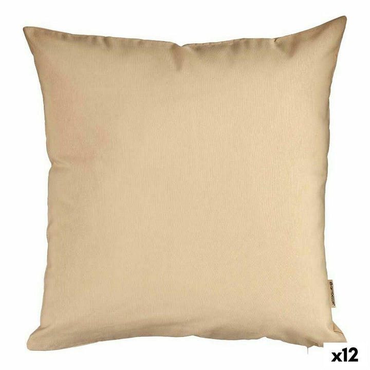 Beige Kissenbezug, 60x60cm. Schlichtes Design, quadratische Form. Ideal für Wohnzimmer.