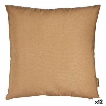 Beige Kissenbezug 60x60 cm, quadratisch, 12er-Pack. Schlichtes Textur-Design für Wohnzimmer.