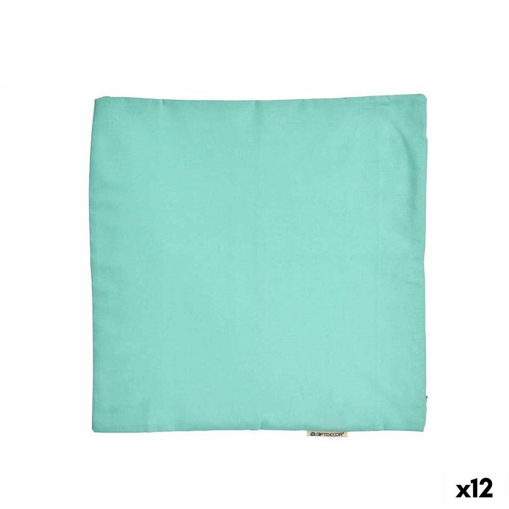 Türkis Kissenbezug (45x45 cm). Schlichtes Design, frische Farbe.